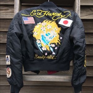Ed Hardy blk child’s jacket circa 2005- 22” sleeve
